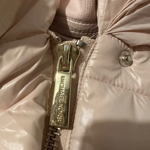 ✨ MICHAEL Michael Kors Shiny Blush Pink Puffer Coat - Size M ✨