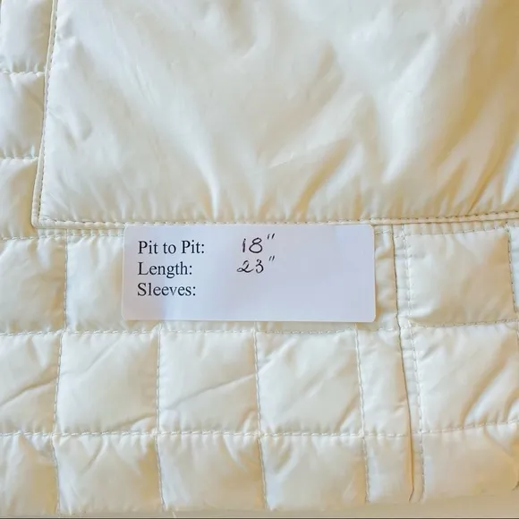 ❤️ TORY BURCH Tricia White puffer Vest Size XS M24
