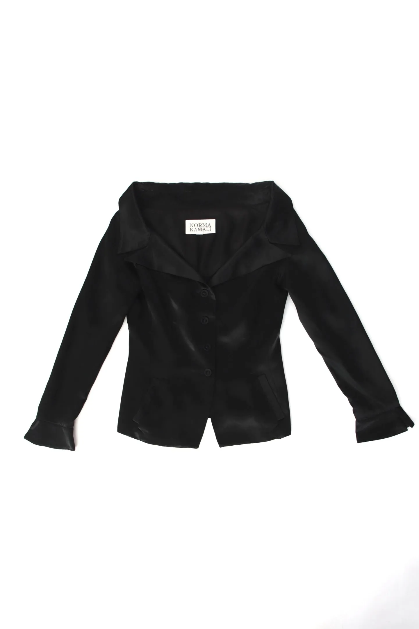 1980s Norma Kamali Satin Blazer