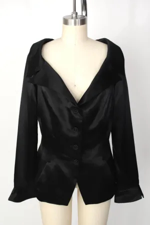 1980s Norma Kamali Satin Blazer