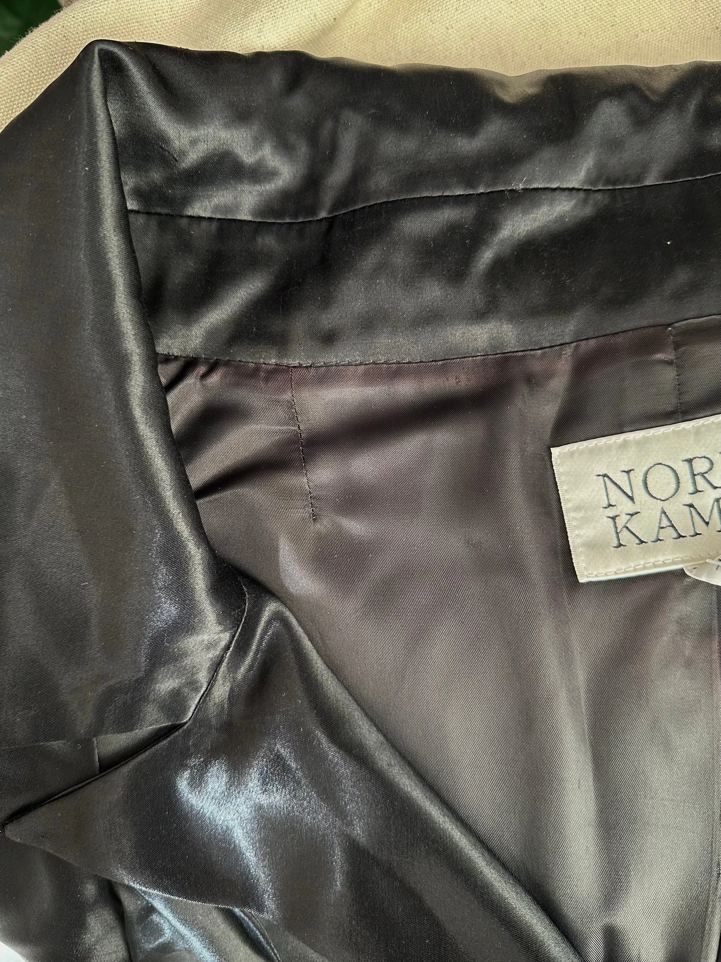 1980s Norma Kamali Satin Blazer