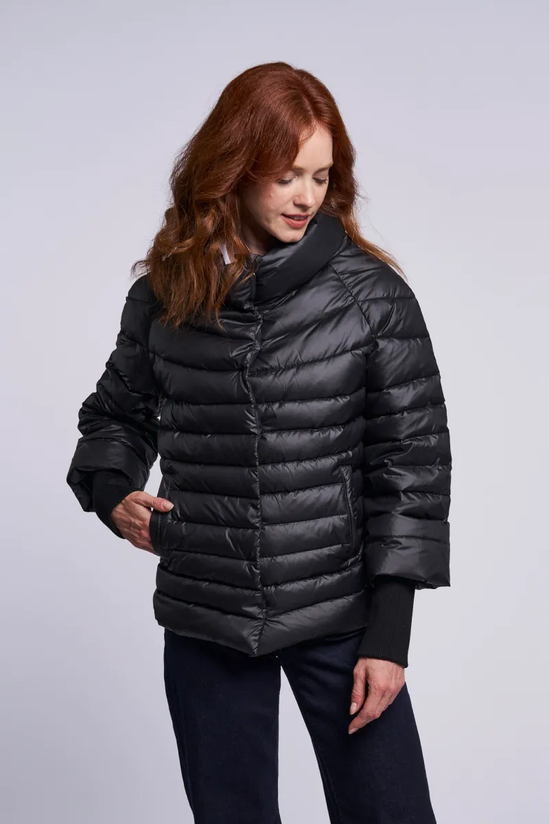 296 Down jacket long fashion knit cuff $229