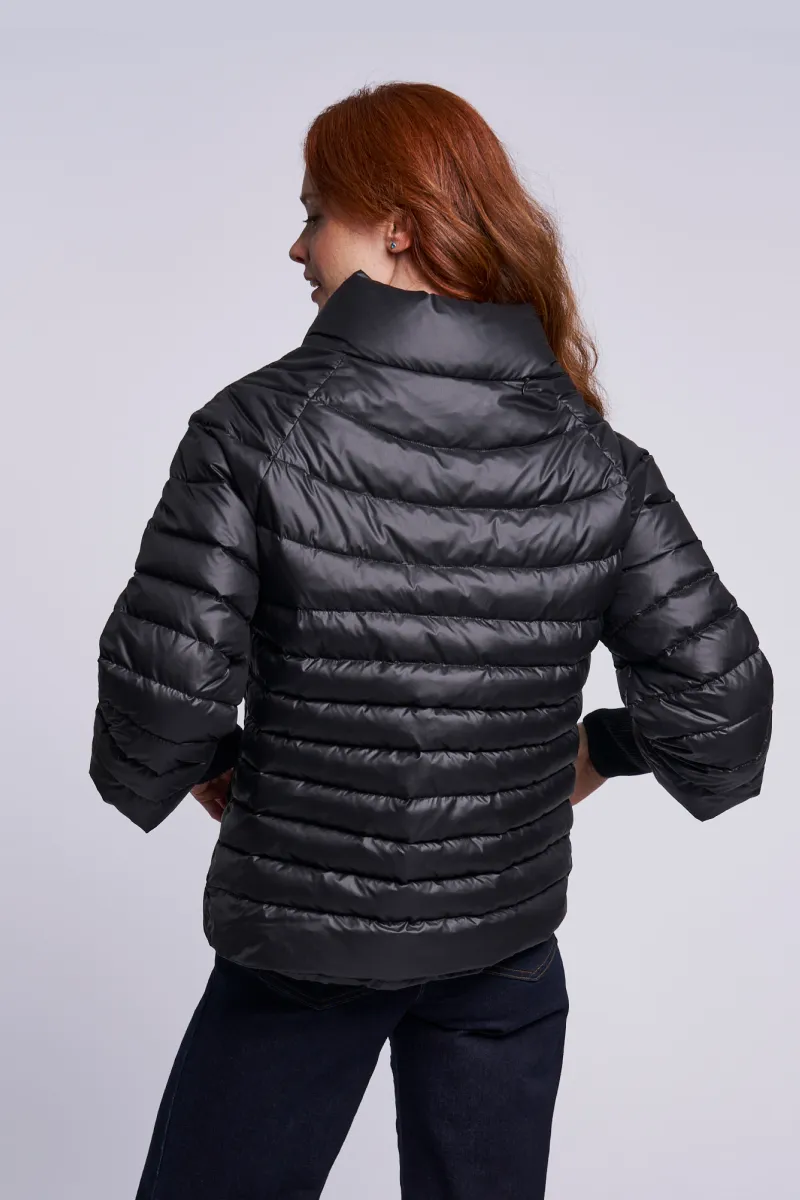 296 Down jacket long fashion knit cuff $229