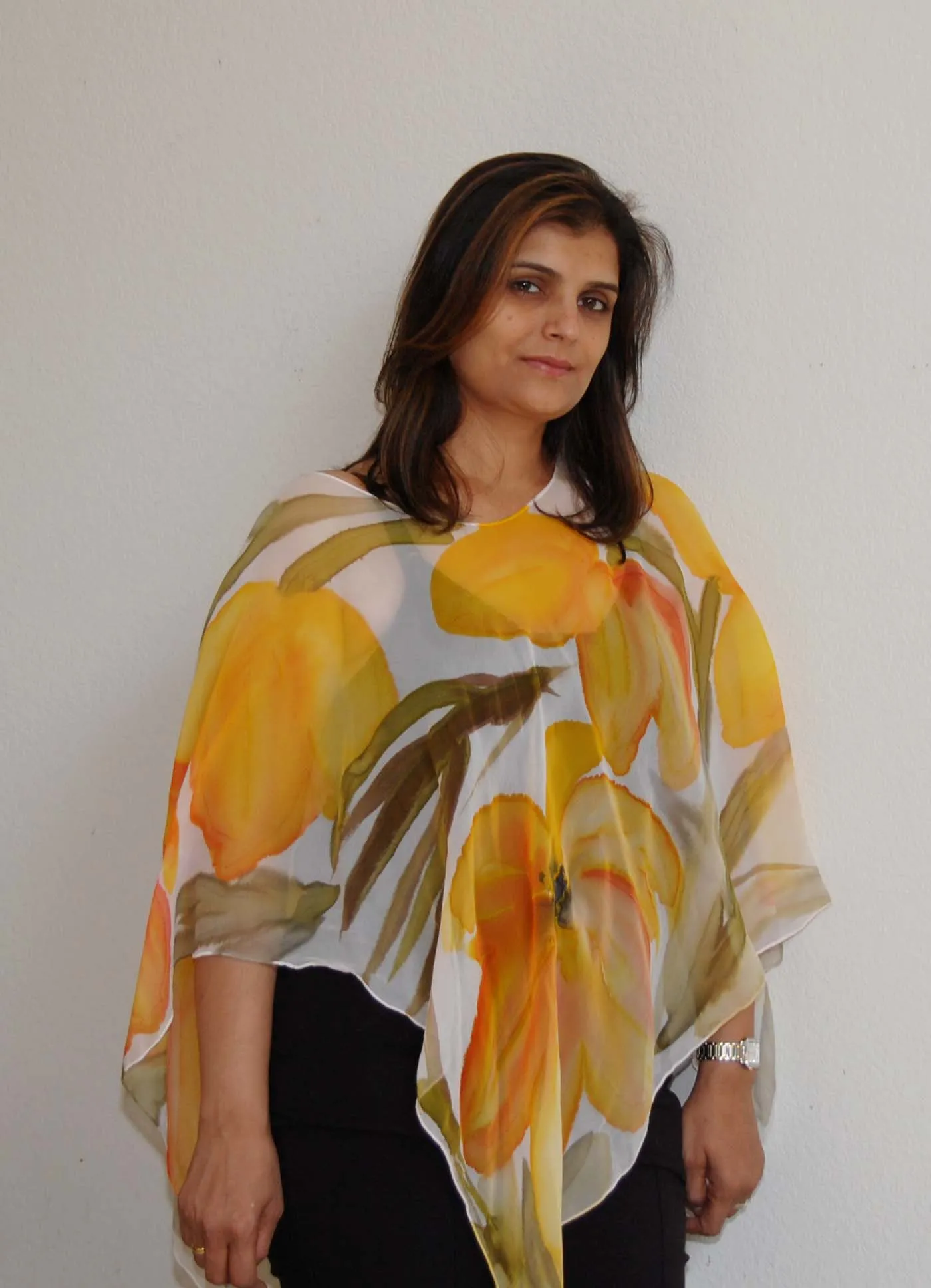 Abstract Poncho Scarf