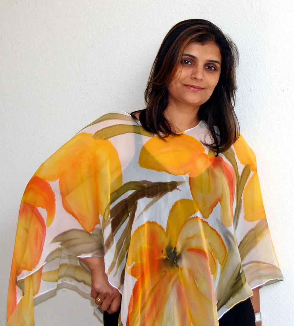 Abstract Poncho Scarf