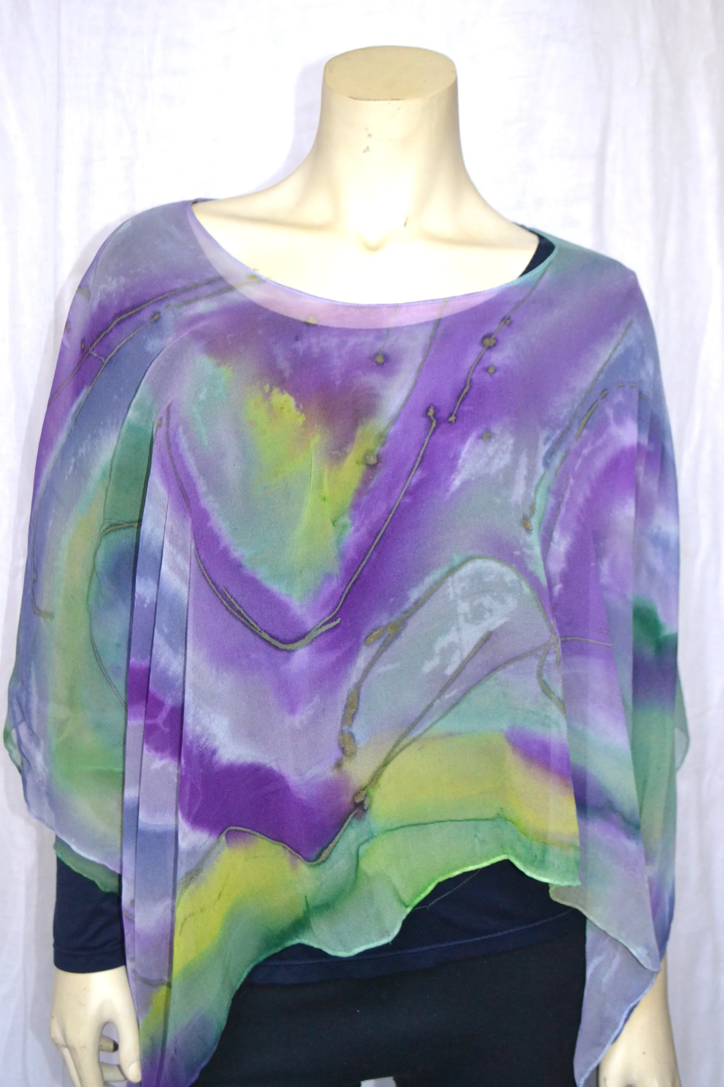 Abstract Poncho Scarf