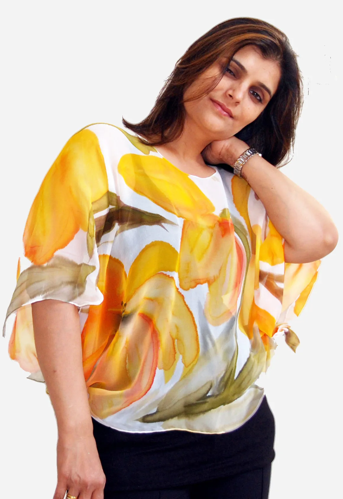 Abstract Poncho Scarf
