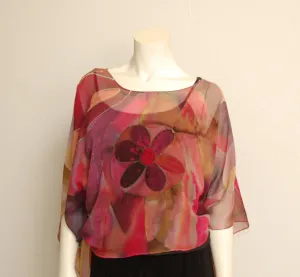 Abstract Poncho Scarf