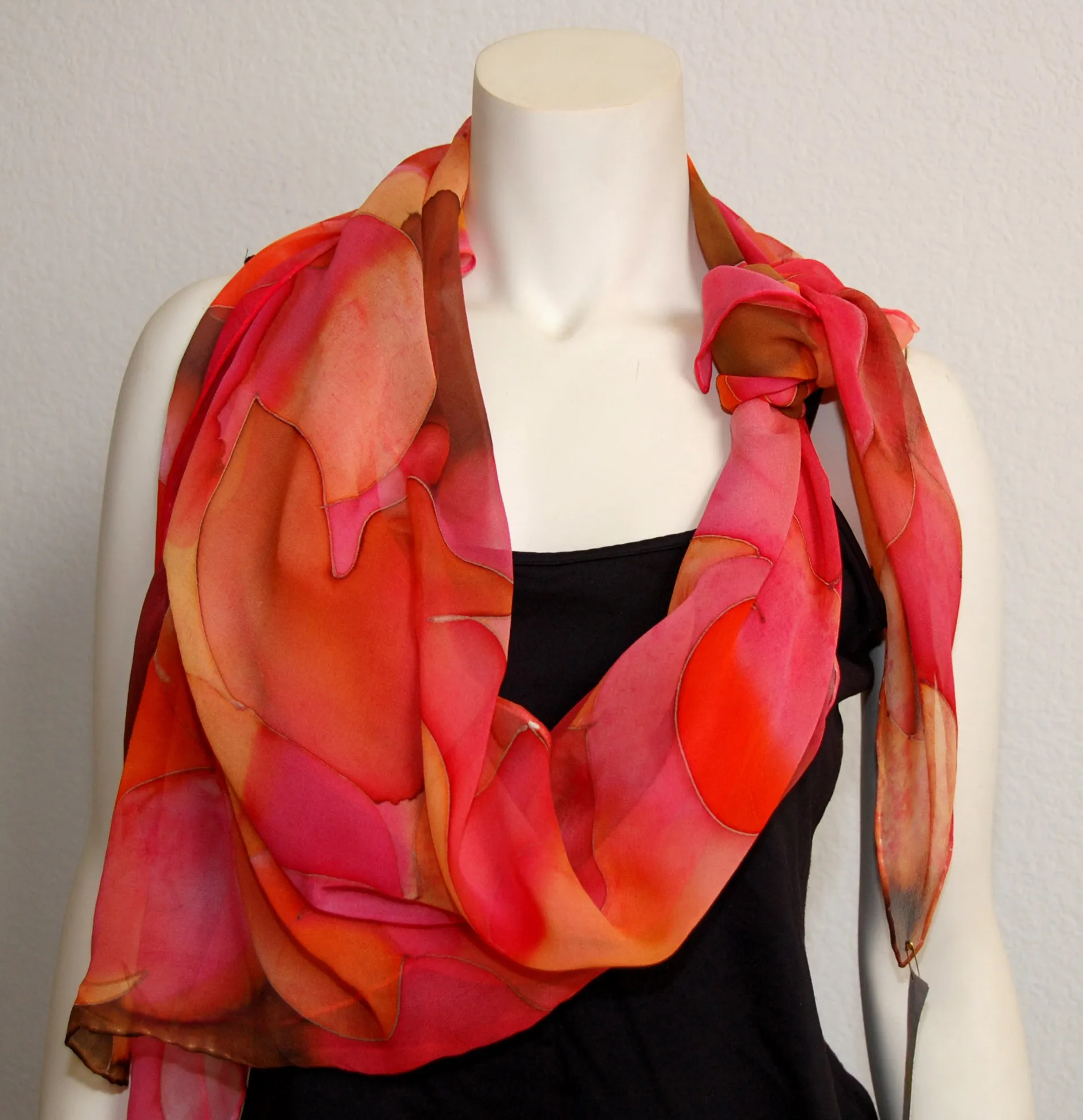 Abstract Poncho Scarf