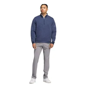 Adidas (DWR) Textured Water Repellent 1/4 Zip Pullover - Navy