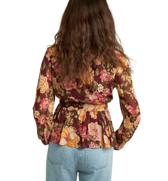 Adora Floral Front Tie Top