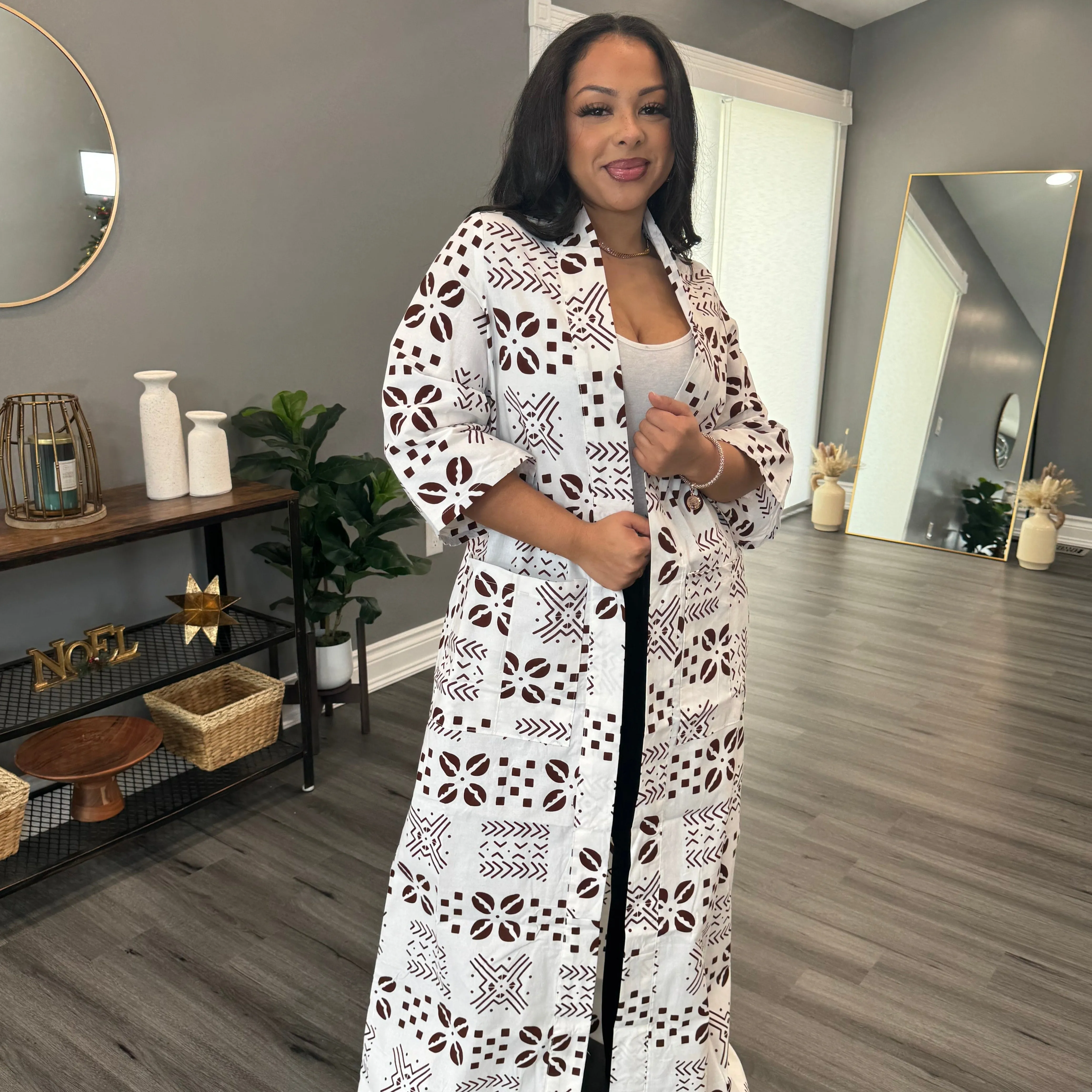 Adwubi Kimono - White