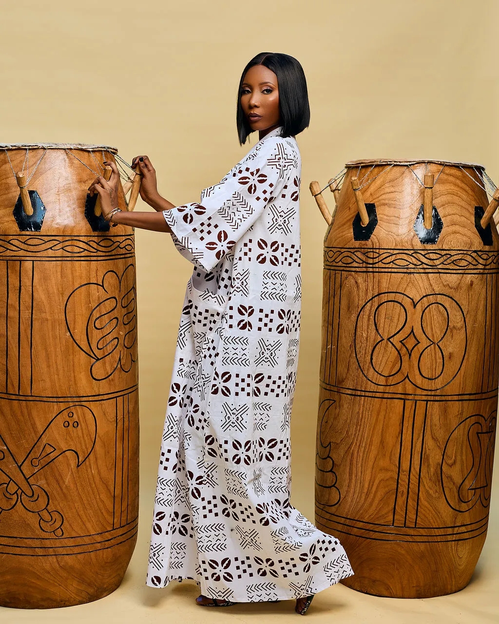 Adwubi Kimono - White
