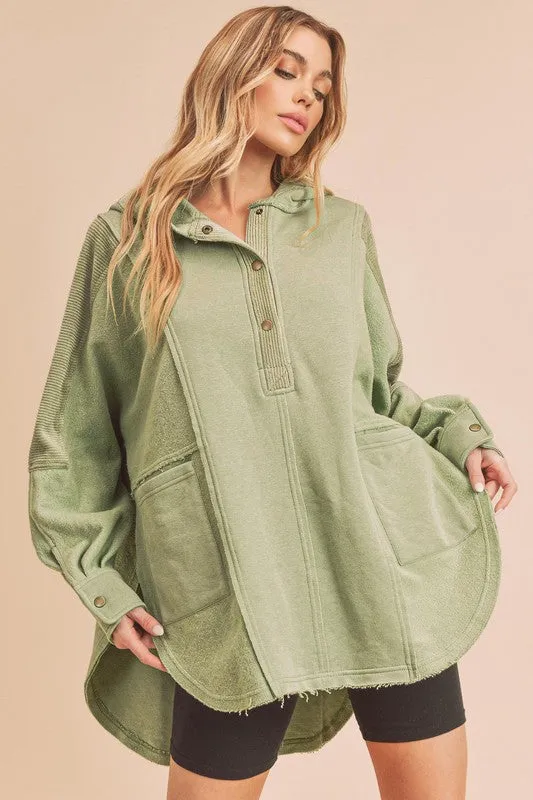 Aemi   Co Dove Hooded Pullover