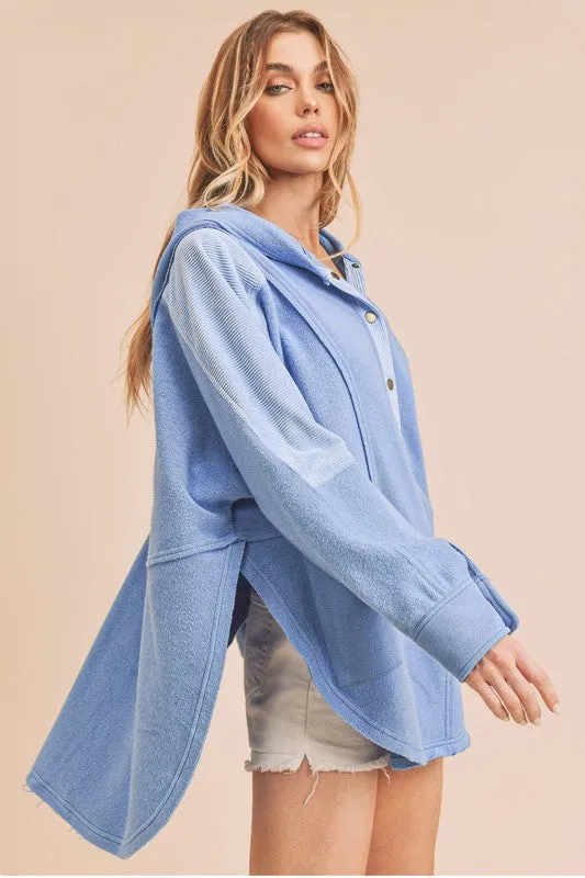 Aemi   Co Dove Hooded Pullover