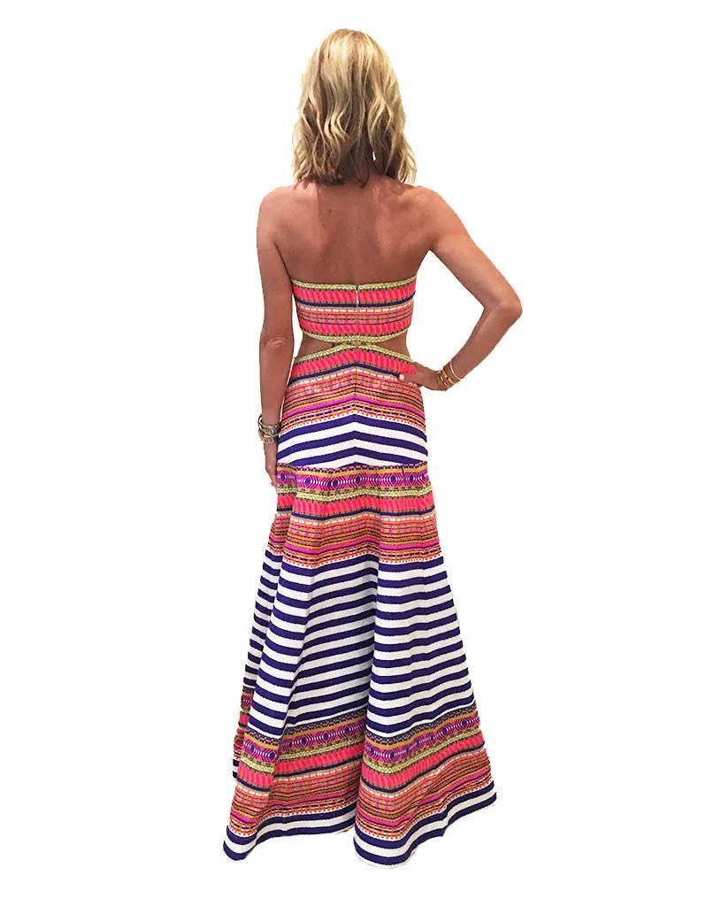 Alexis Zuzu Gown in Aztec Neon