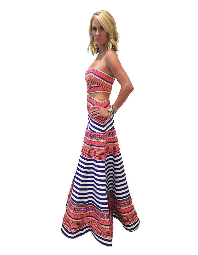 Alexis Zuzu Gown in Aztec Neon