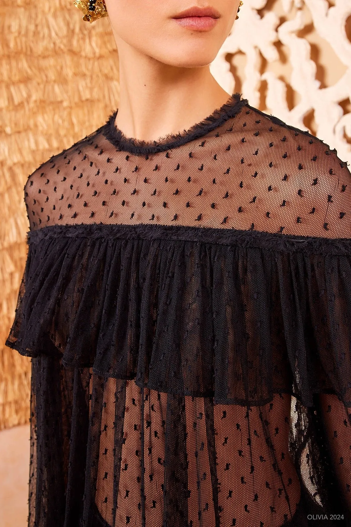Anelise Blouse in Noir