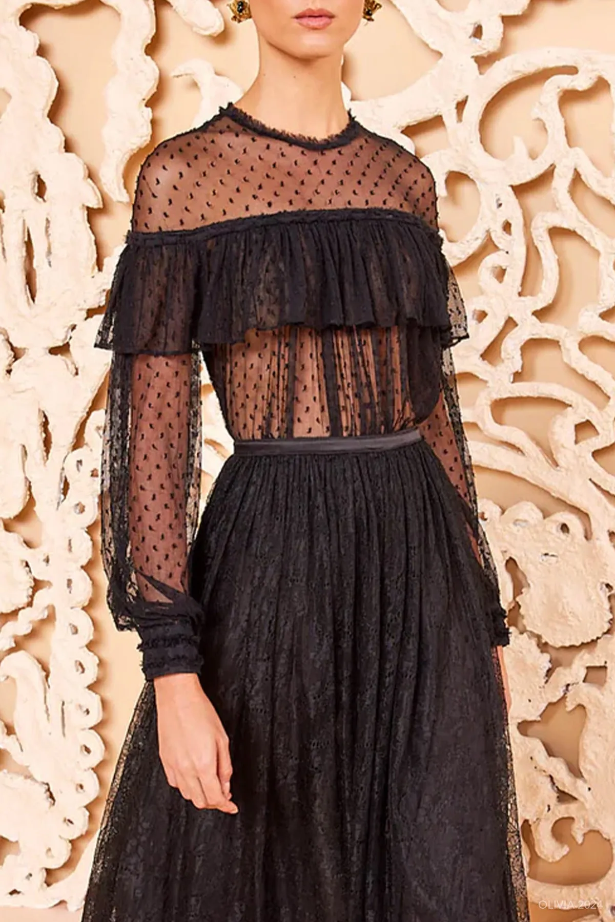 Anelise Blouse in Noir