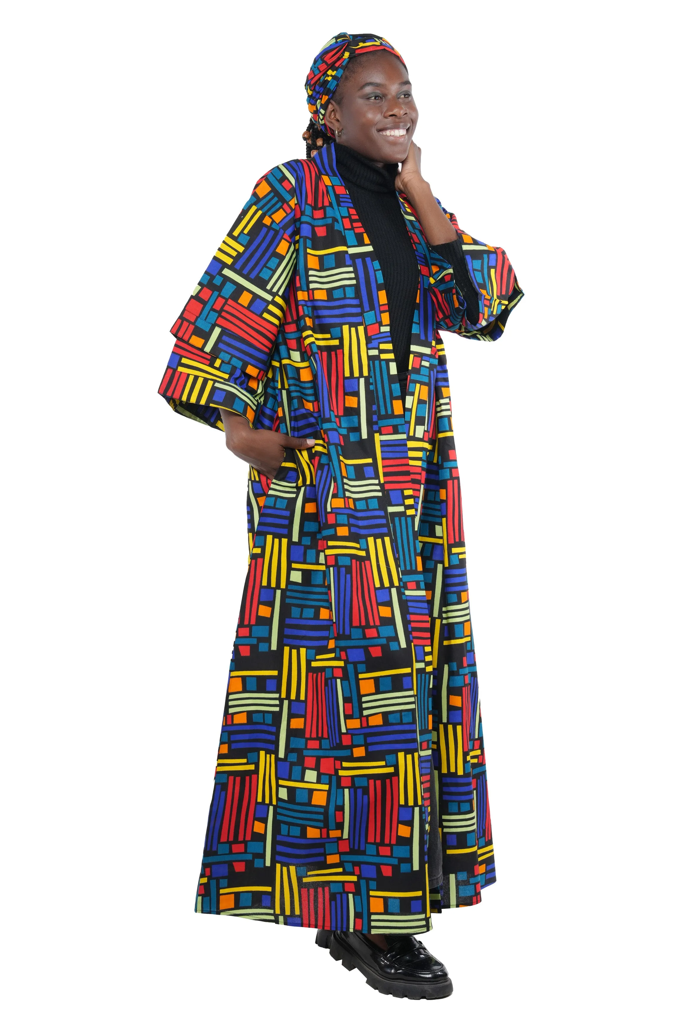 Ankara Long Duster | Robe | Kimono