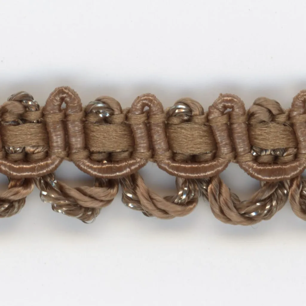 Antique Metallic Trimming Braid #35 Brown