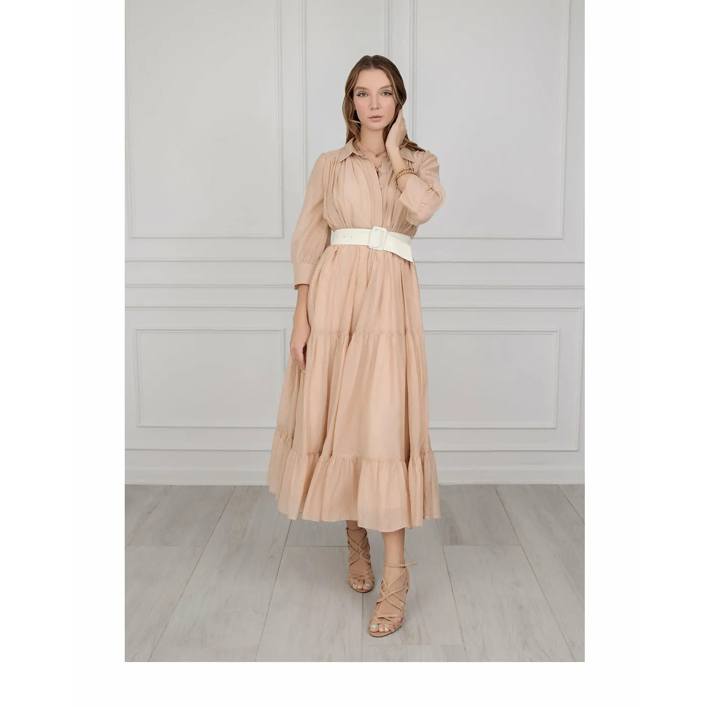 Anya Maxi cotton and silk blend dress
