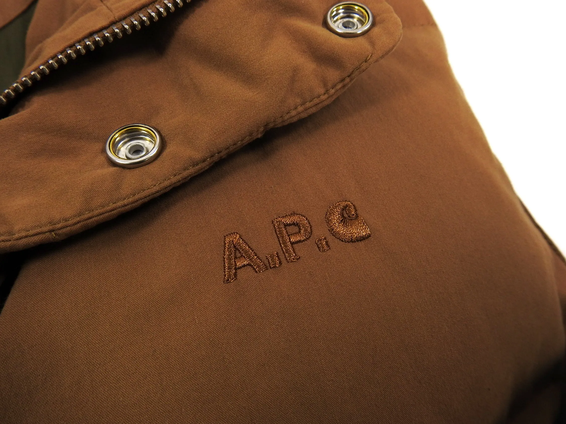 A.P.C. x Carhartt Down Camel Sleeveless Puffer Vest - L