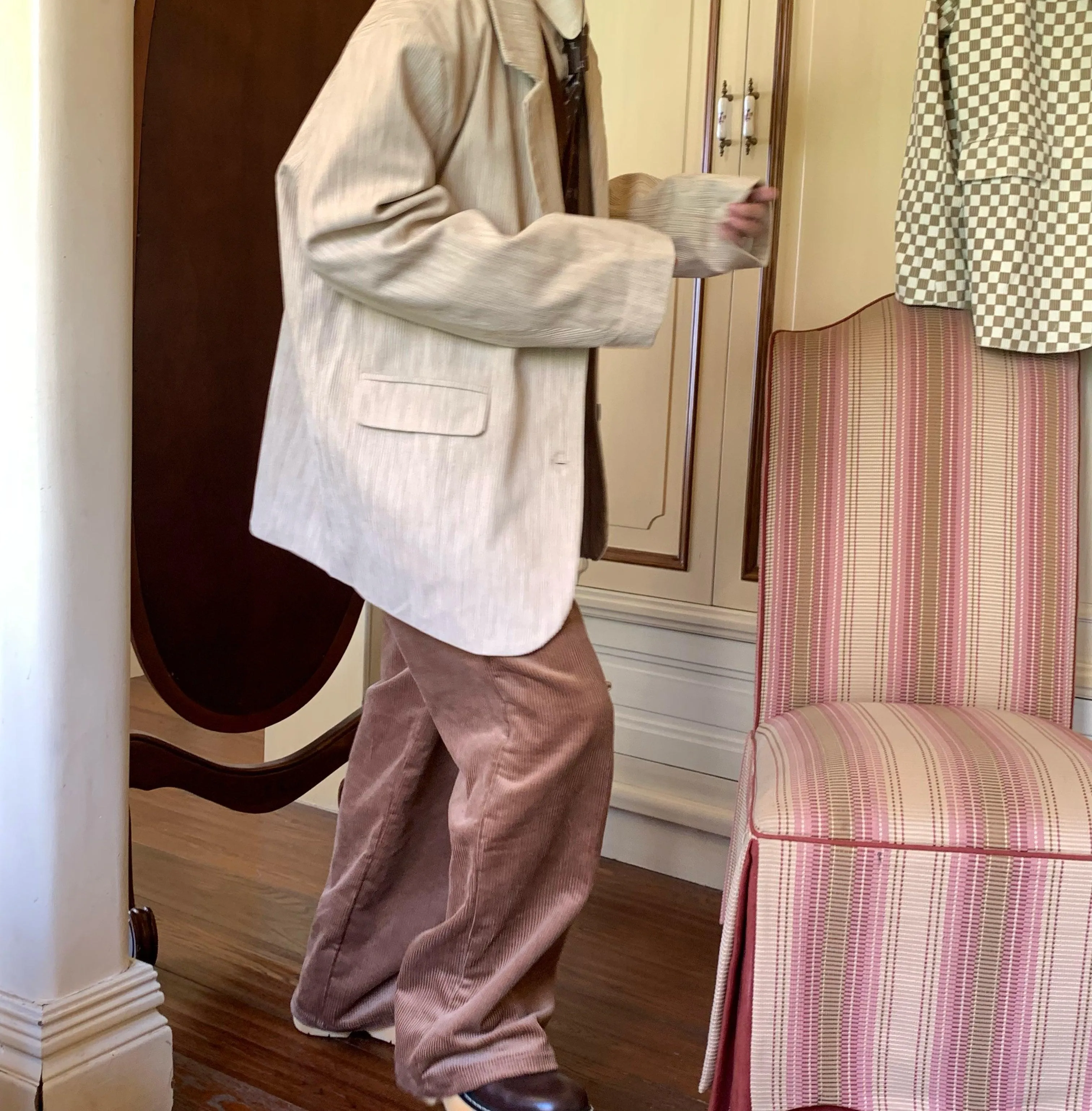 Apricot Corduroy Blazer