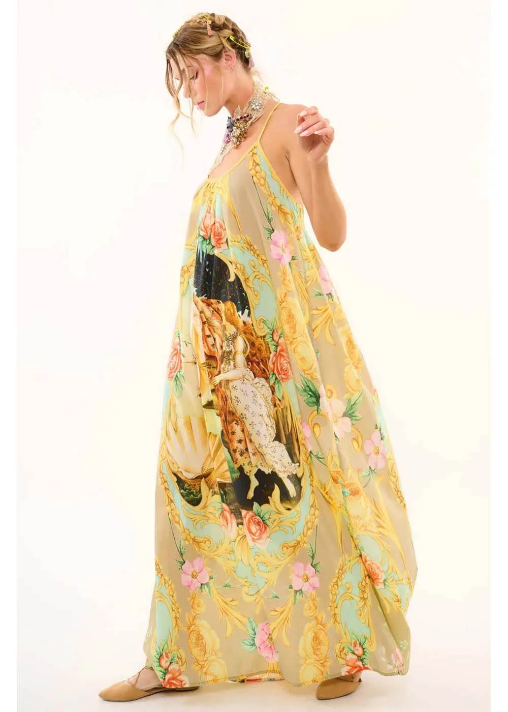 Aratta Birth Of Venus Maxi Dress Pearl