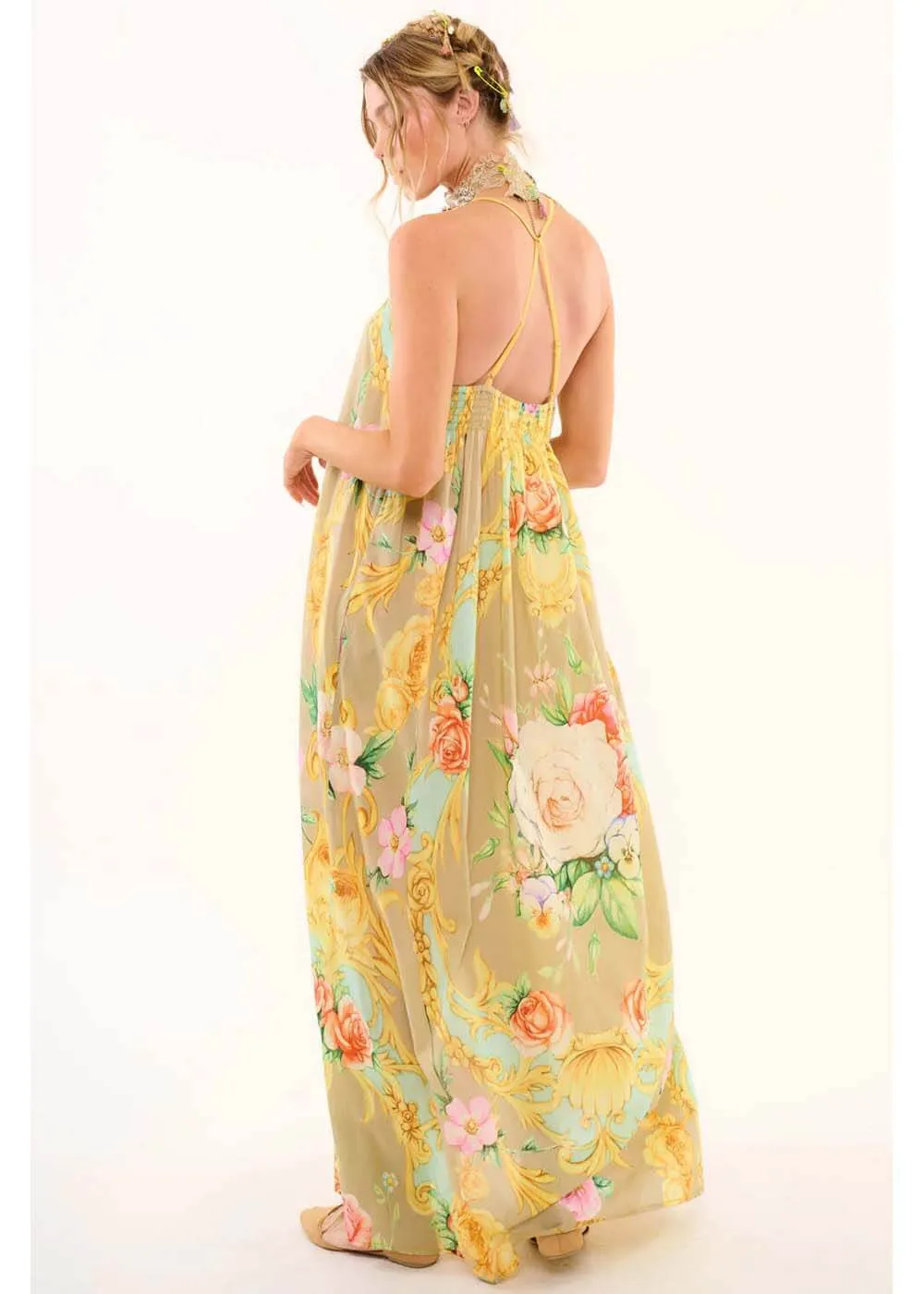 Aratta Birth Of Venus Maxi Dress Pearl