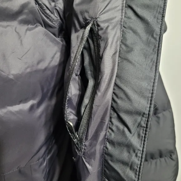 Athleta Downtown Jacket Size XS Down And Feather Filled Longline Puffer Black