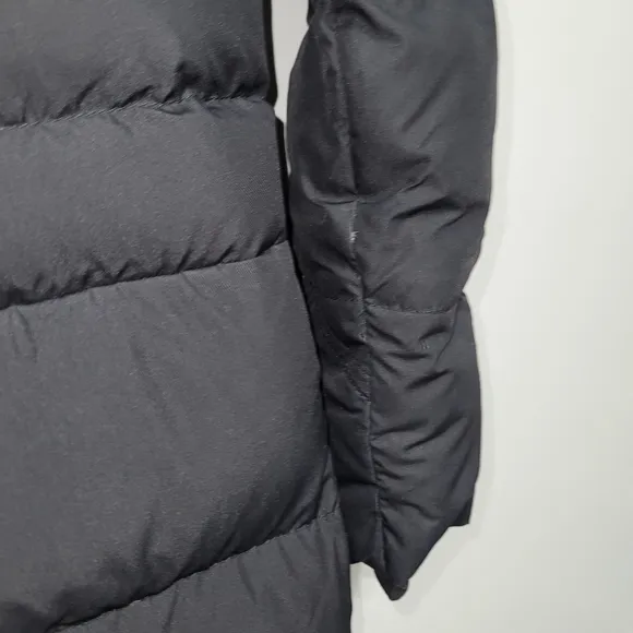 Athleta Downtown Jacket Size XS Down And Feather Filled Longline Puffer Black
