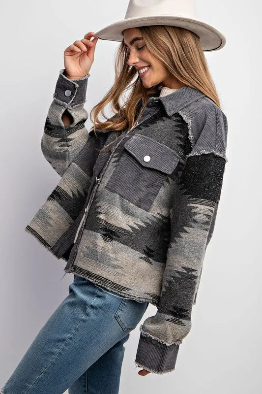 Aztec And Corduroy Shacket