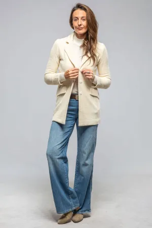 Barbara Long Blazer In Ivory