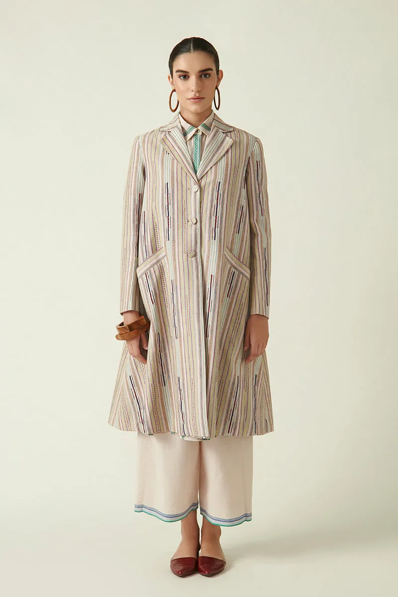 Beige Mentha Long Jacket