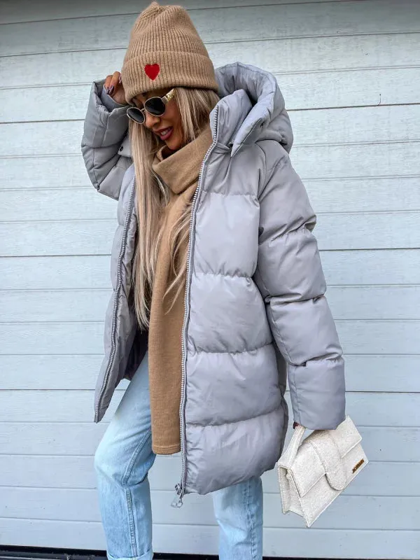 Beiger Wintermantel in Extra-Länge - Lena