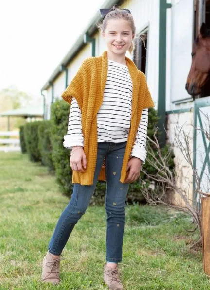 Black & White Striped Ruffled Long Sleeve