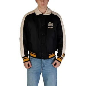 Black and Cream Super Bowl Jacket