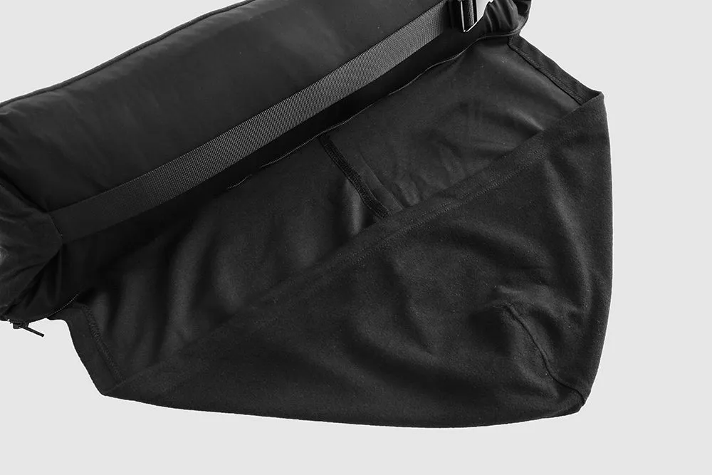 Black Down Puffer - Packable Airplane Pillow