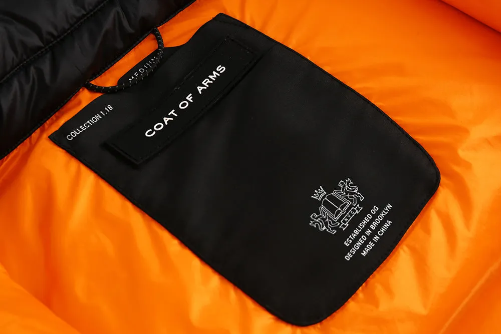 Black Down Puffer - Packable Airplane Pillow