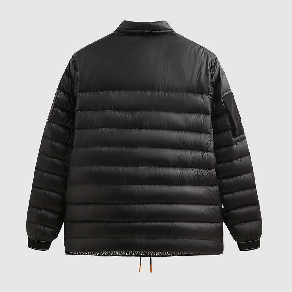 Black Down Puffer - Packable Airplane Pillow