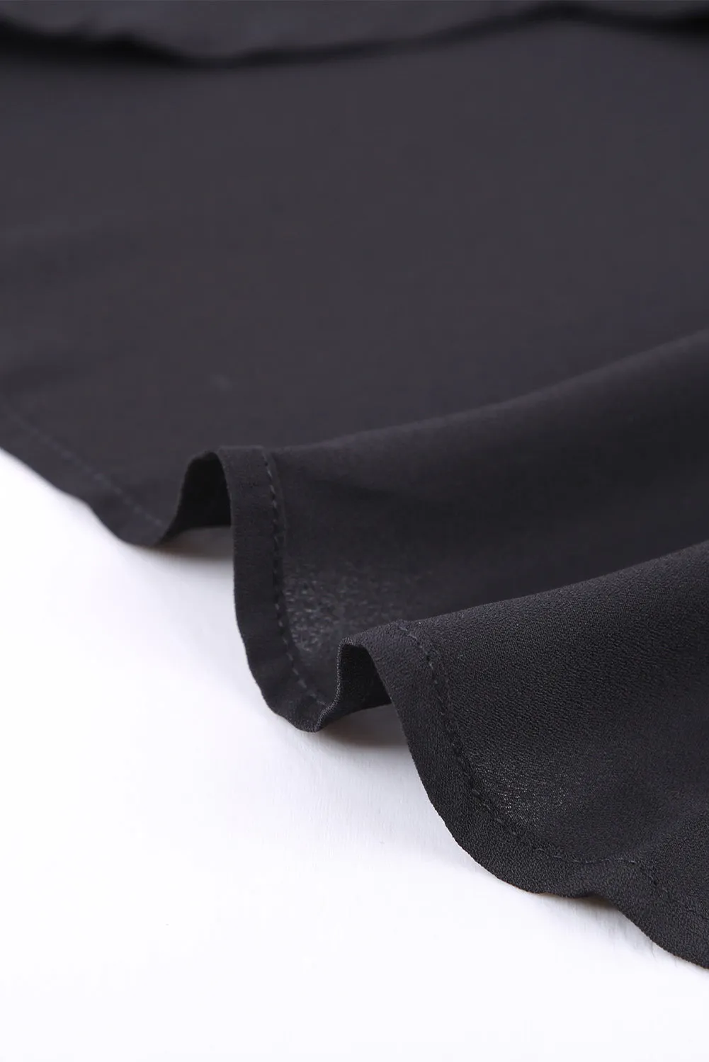 Black Forever Tonight Button Tie Top