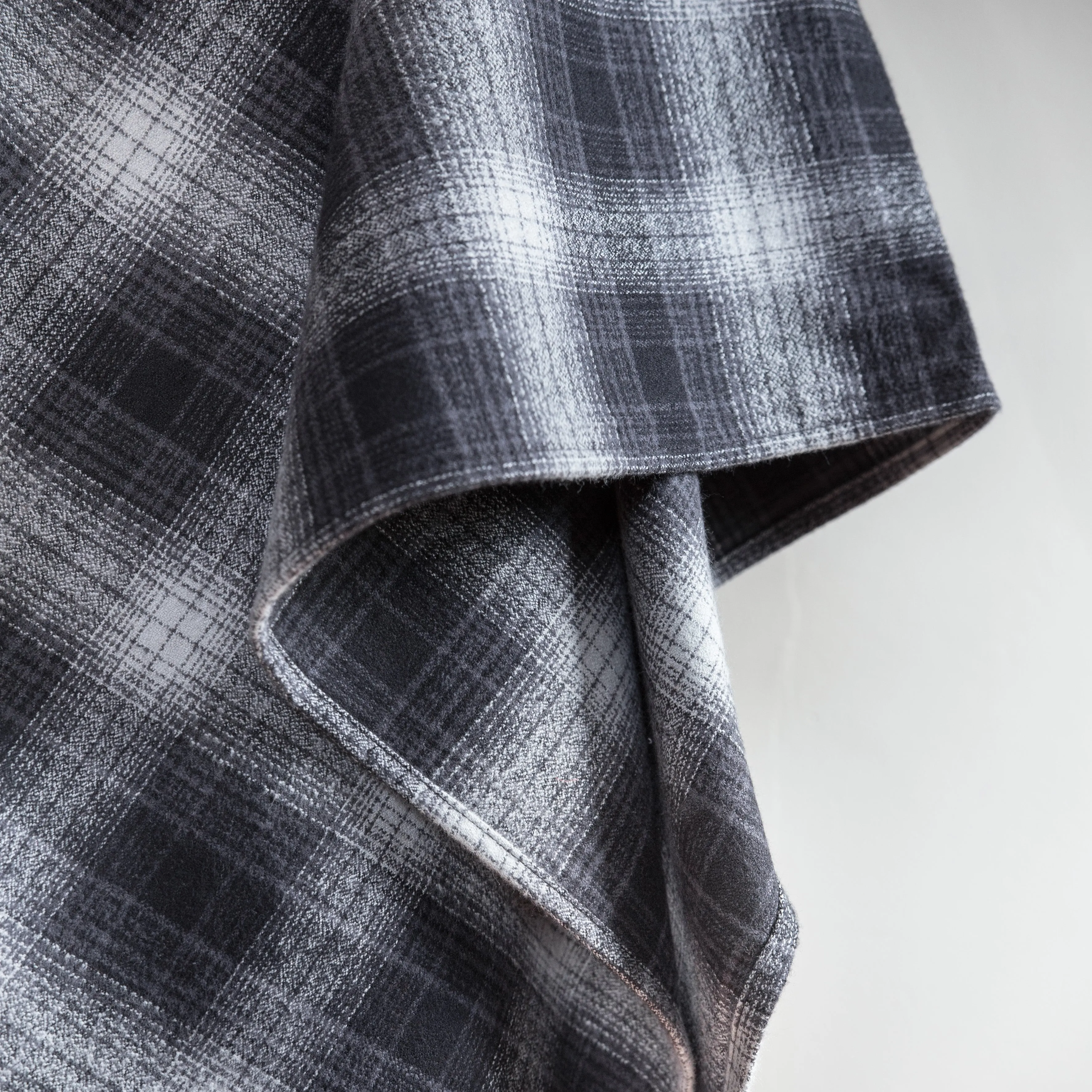 Black Night Plaid Kimono