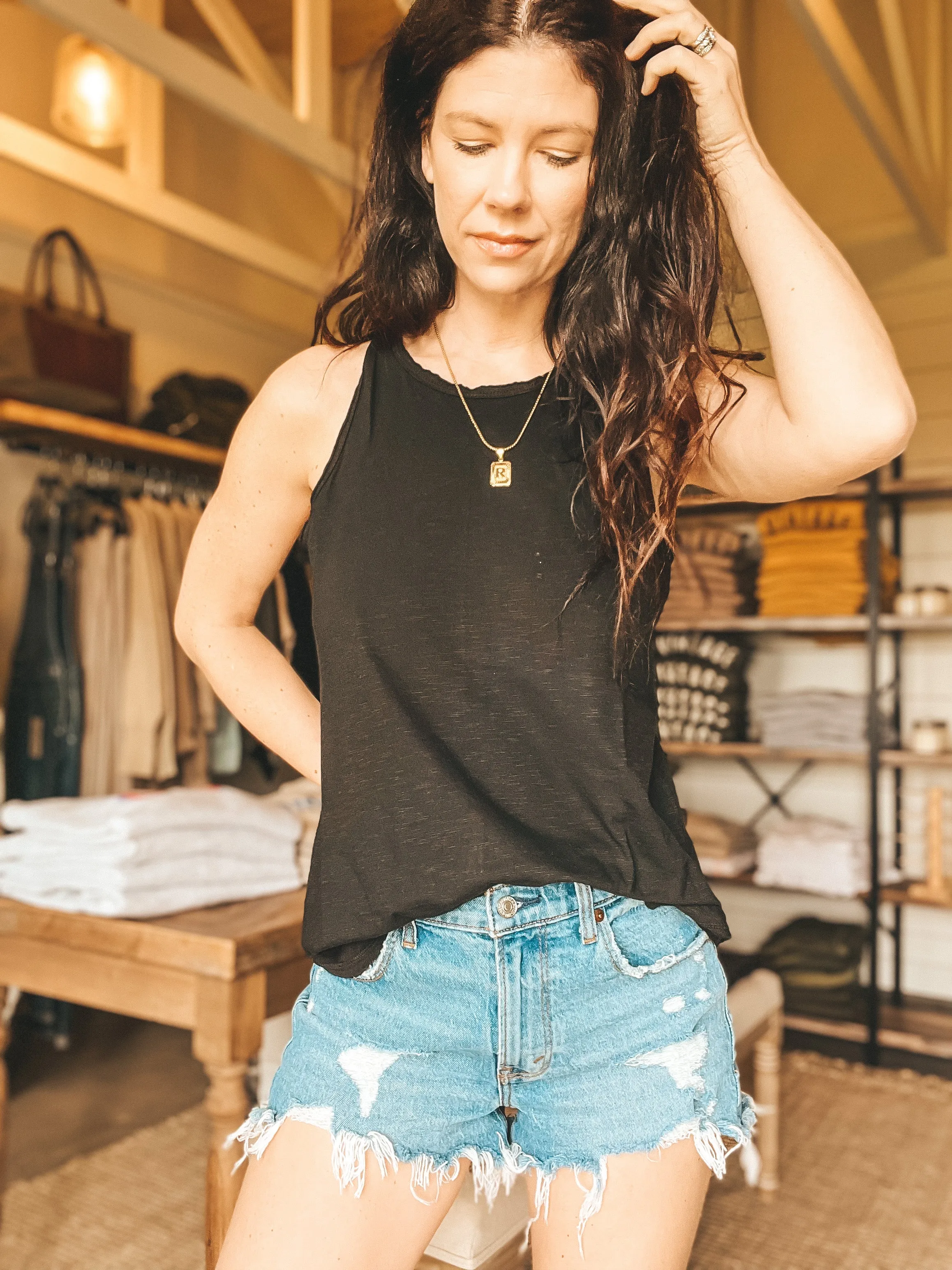 Black Racer Back Tank