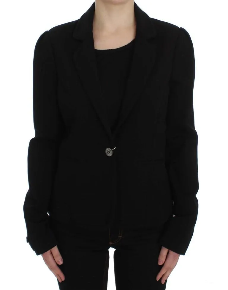 Black Stretch Blazer Jacket