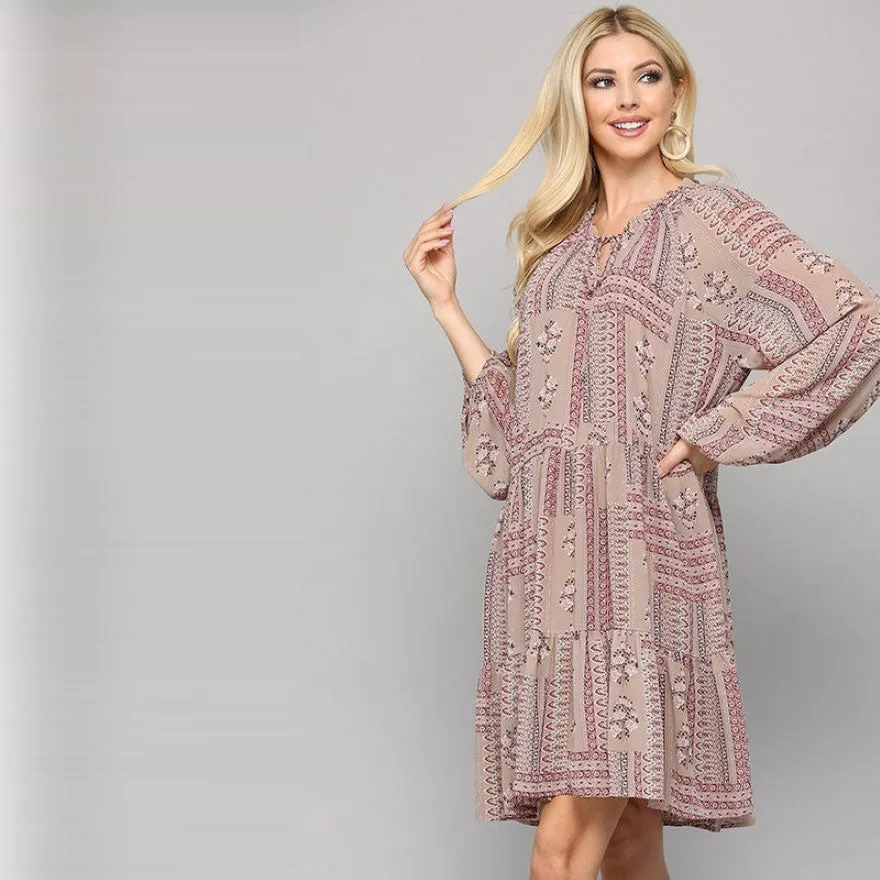 Bloom Breeze Chiffon Dress