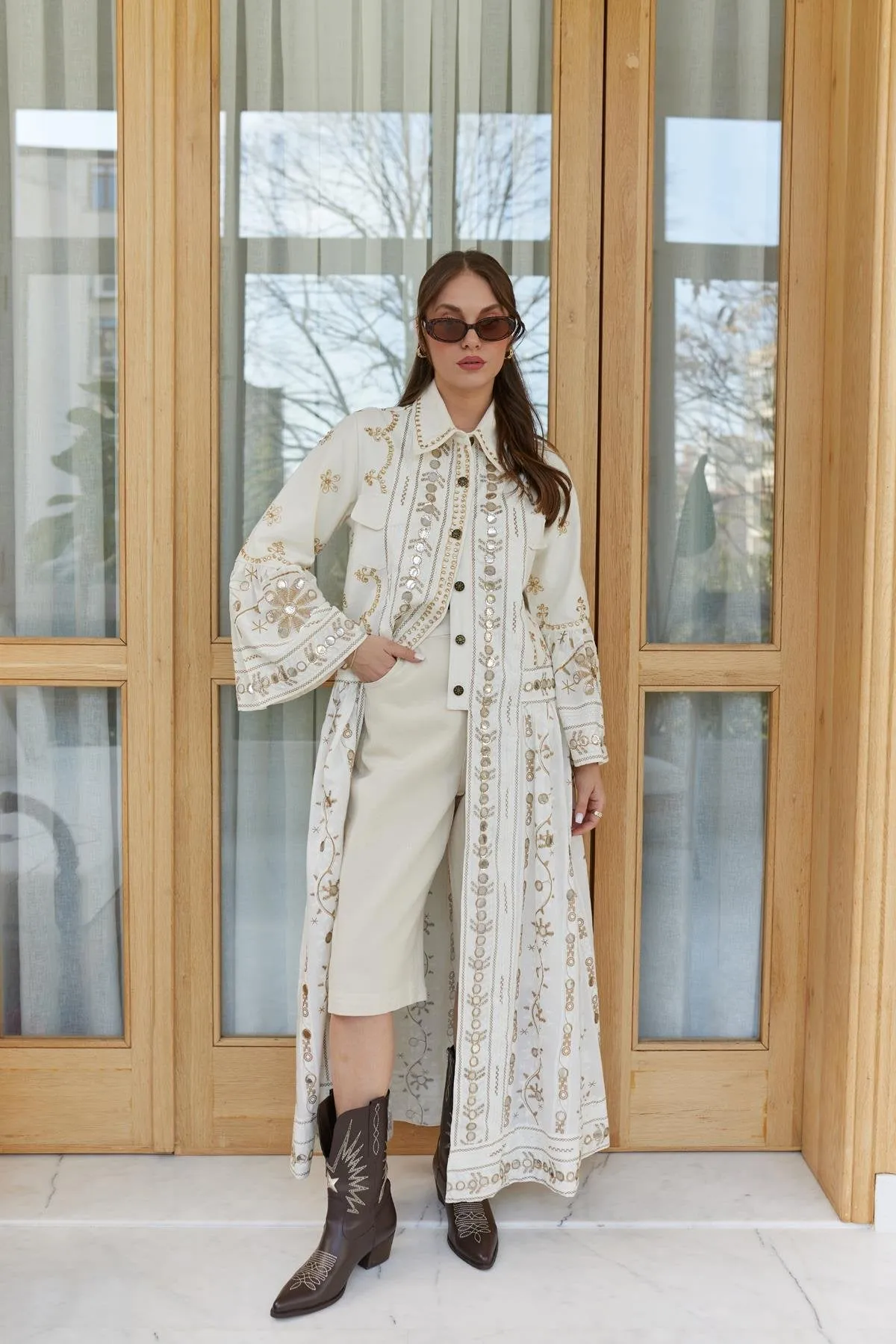 Boho Embroidered Kimono Jacket