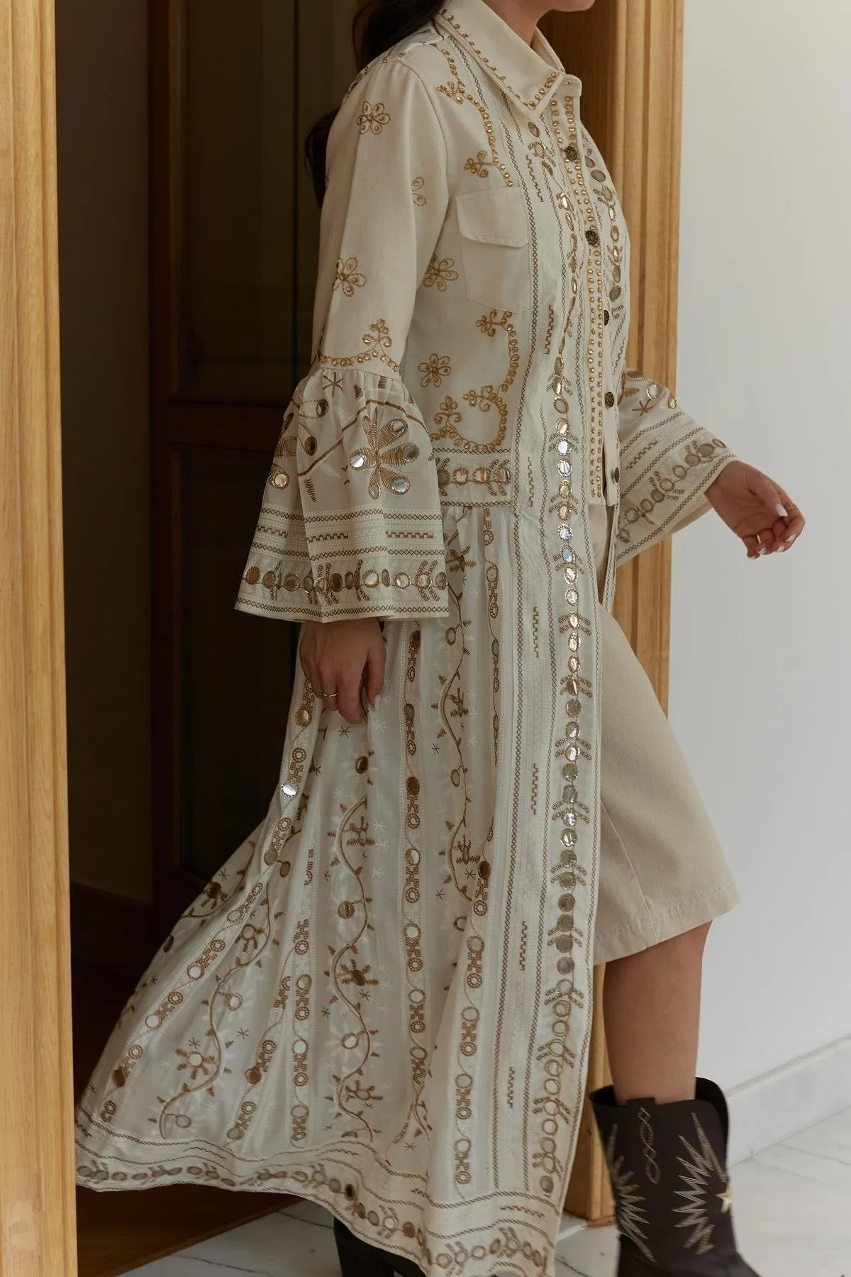 Boho Embroidered Kimono Jacket