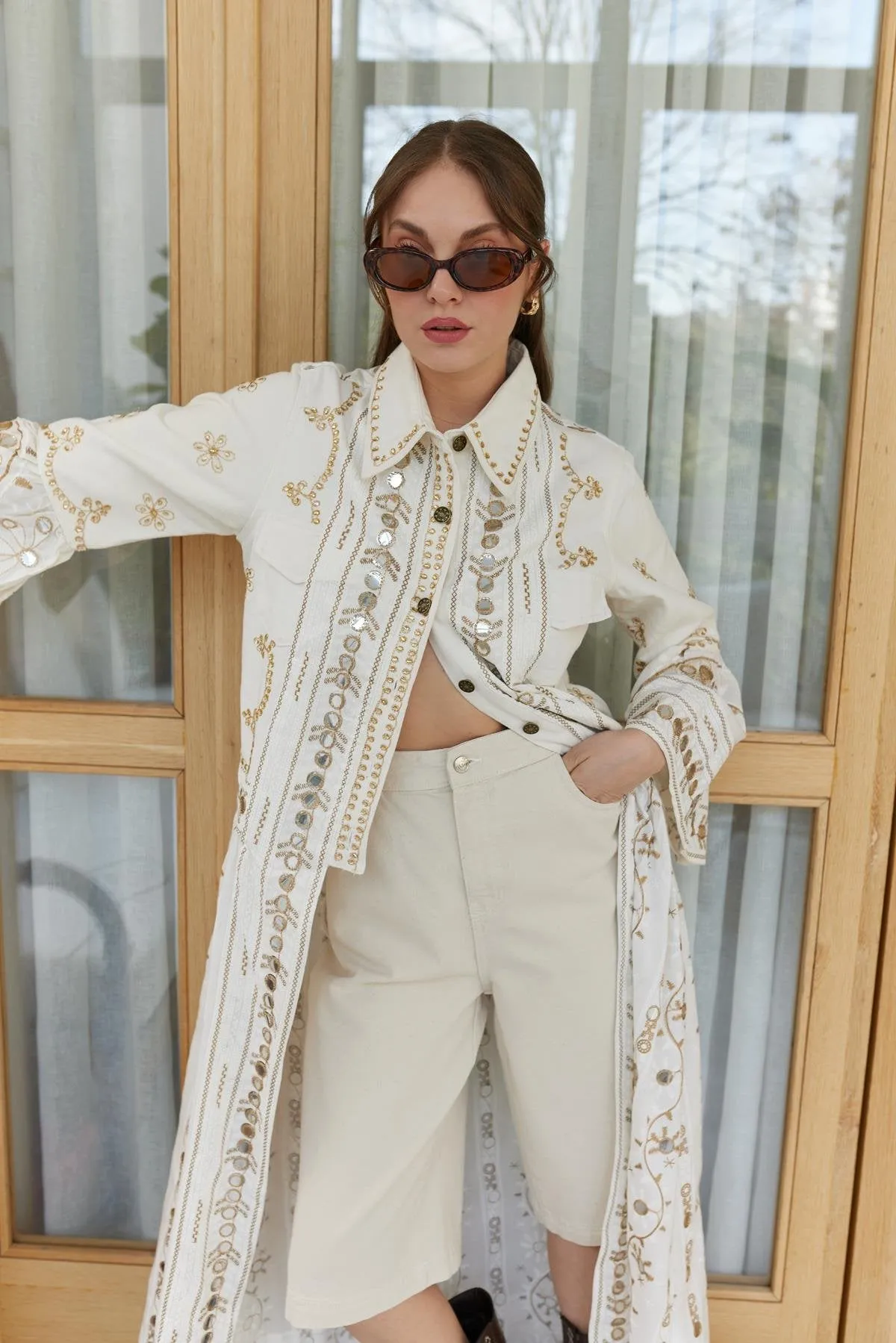 Boho Embroidered Kimono Jacket