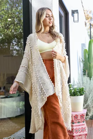 Boho Zig Zag Embroidered Kimono: A Stylish Statement Piece